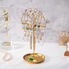 Space Saving Jewelry Organizers Practical Necklace Holder Stylish Storage Rack Alloy Texture Suitable for Earrings