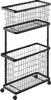 Laundry Laundry Laundry Cart Basket Tower Slim Yamazaki with Laundry Simple Caster Laundry Storage Rack Rack, Basket, + Set, Black, Jitsugyo, 2-Tier,
