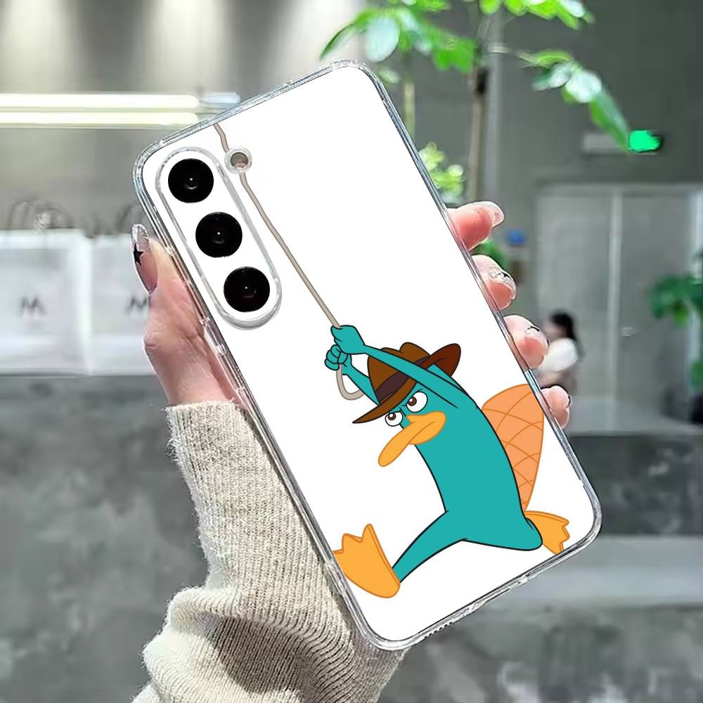Cartoon P-Perry The Platypus Phone Case For Samsung Galaxy A91,80,73,72 ,71,53,52,32 ,31,22,21s,20,Transparent Case