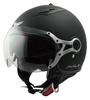 TNK Industries Speed Pit Pilot Jet Helmet with Inner Matte Free Size 51372 AP-16 Shield, Black, (58-59cm),