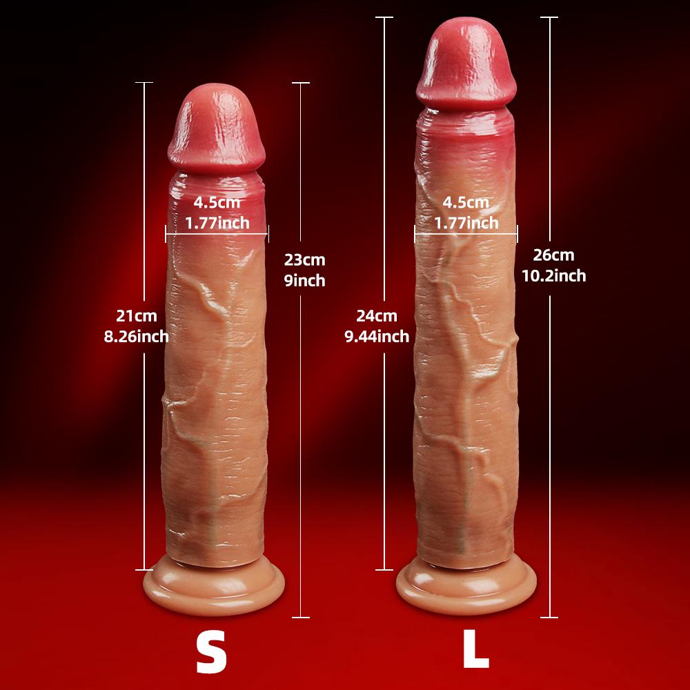 Velké realistické dildo pro ženy začátečnice Posuvná kůže předkožka Anální pochva Bodová stimulace G Umělý penis sexuální hračka masturbátor