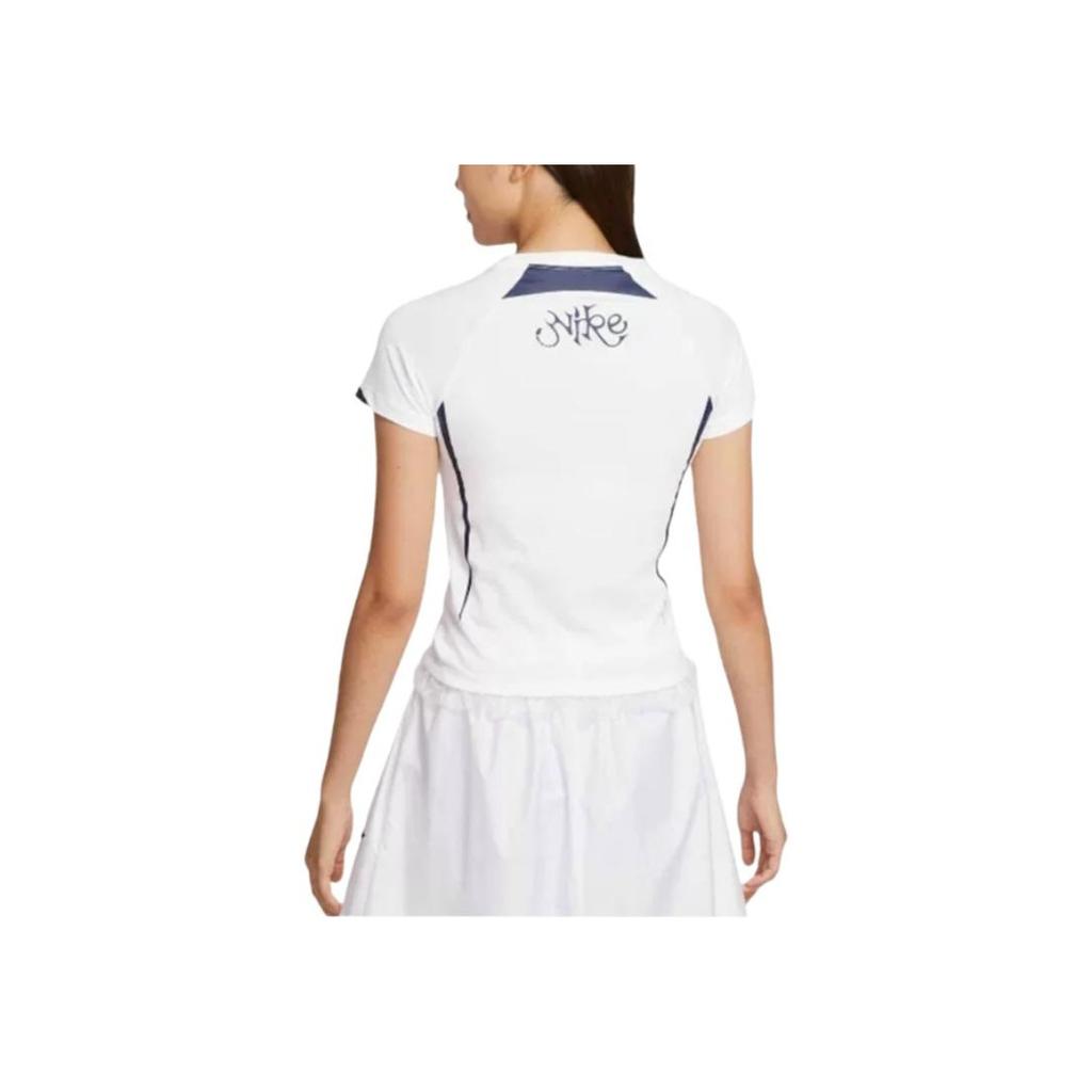 Nike Sportowy Casualowy T-shirt z krótkim rękawem Raglan Damskie Topy II1950100