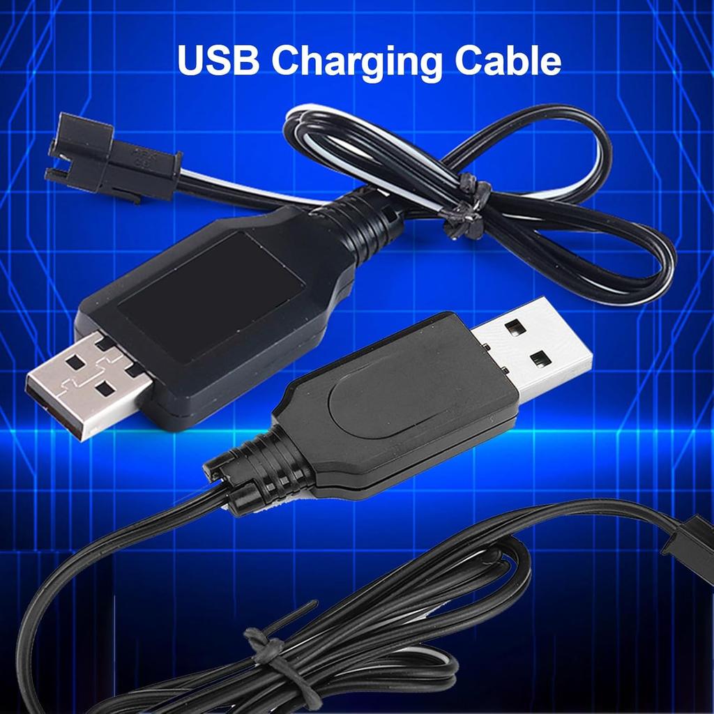 2 Pezzi Cavo Caricabatterie USB 3.7V per Batterie RC NiCd NiMH LiPo con Spina SM-2P – Compatibile con Auto RC Droni FPV