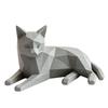 Figurine de Chats Géométriques Imprimée en 3D pour Décoration de Bureau, Accent de Table, Sculpture d'Animal pour Étagères, Tables Basses et Tables de Chevet