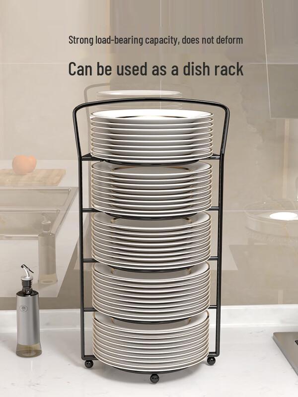 Ivory White 5-Tier Kitchen Prep Organizer Rack