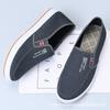 Mens Slip-On Canvas Loafers Breathable Non-Slip Casual Shoes Fall