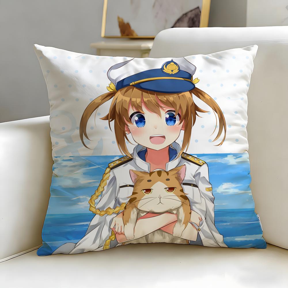 

Школьное аниме High School Fleet Наволочка Мягкая Легко стирающаяся Подушка Универсальная для Дивана Кровати Путешествий и Офиса 30X30cm