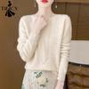 Women's Fashion Casual Fall Winter Solid Color Print Long Sleeve O-Neck Sweaters