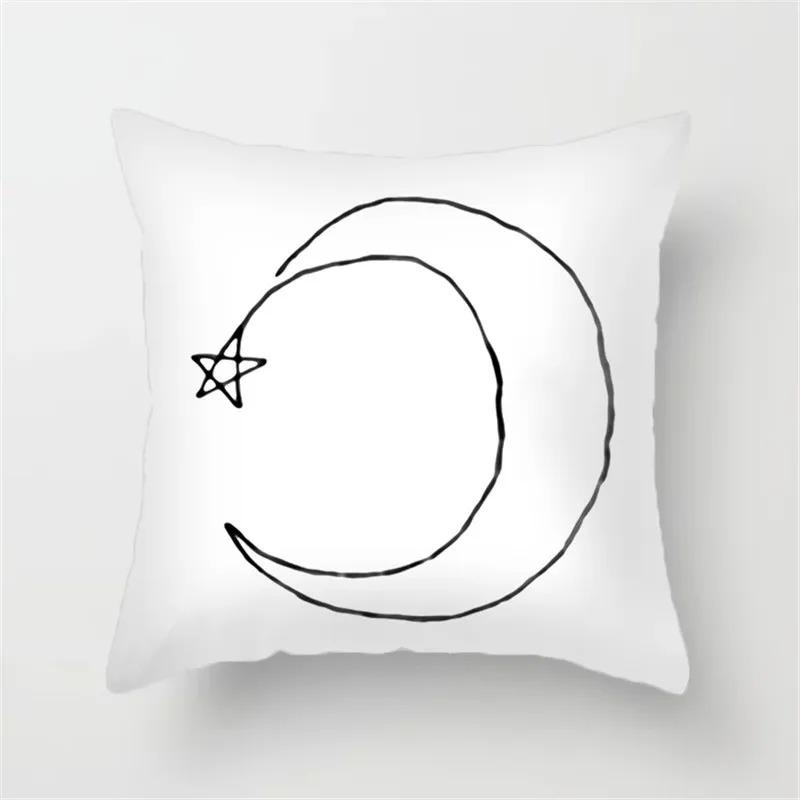 Black Line Decorative Pillowcase Living Room Office Ornaments Home Pillowcase