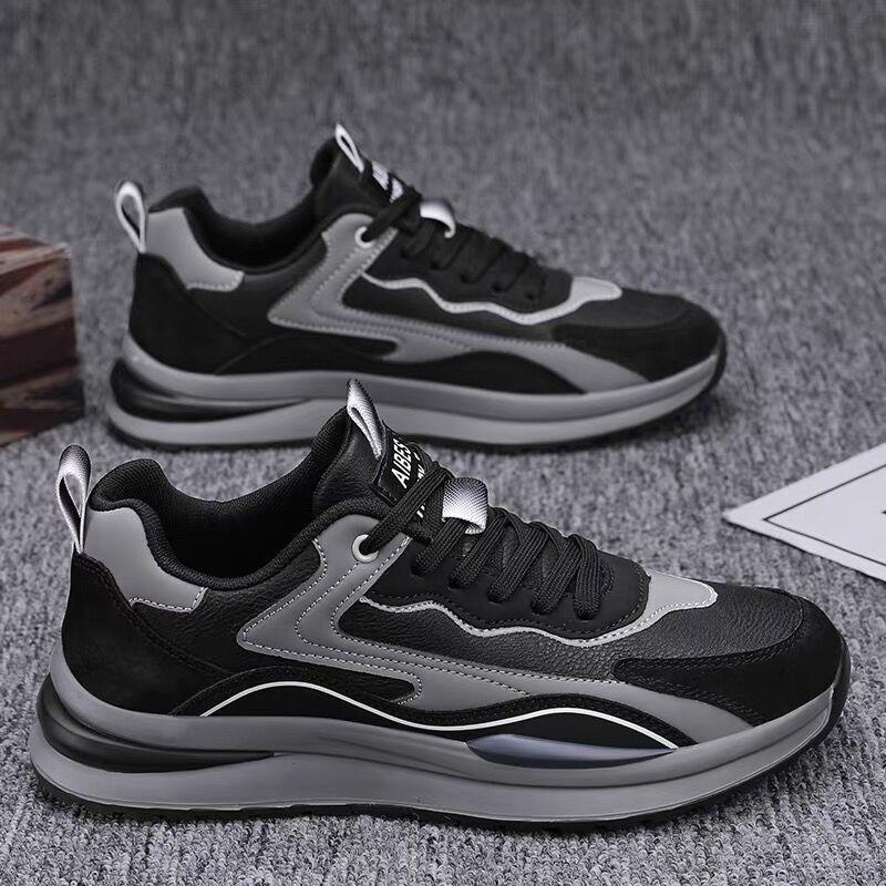 Men's Forrest Gump Shoes: Summer Breathable Leather Korean Style Versatile Thick-Soled Casual Sneakers