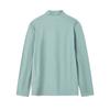 Fila White Fashionable Simple Versatile Comfortable Stretch Half-Zip Long Sleeve T-Shirt Men Tops Sea-King-Green F11M613203FGN