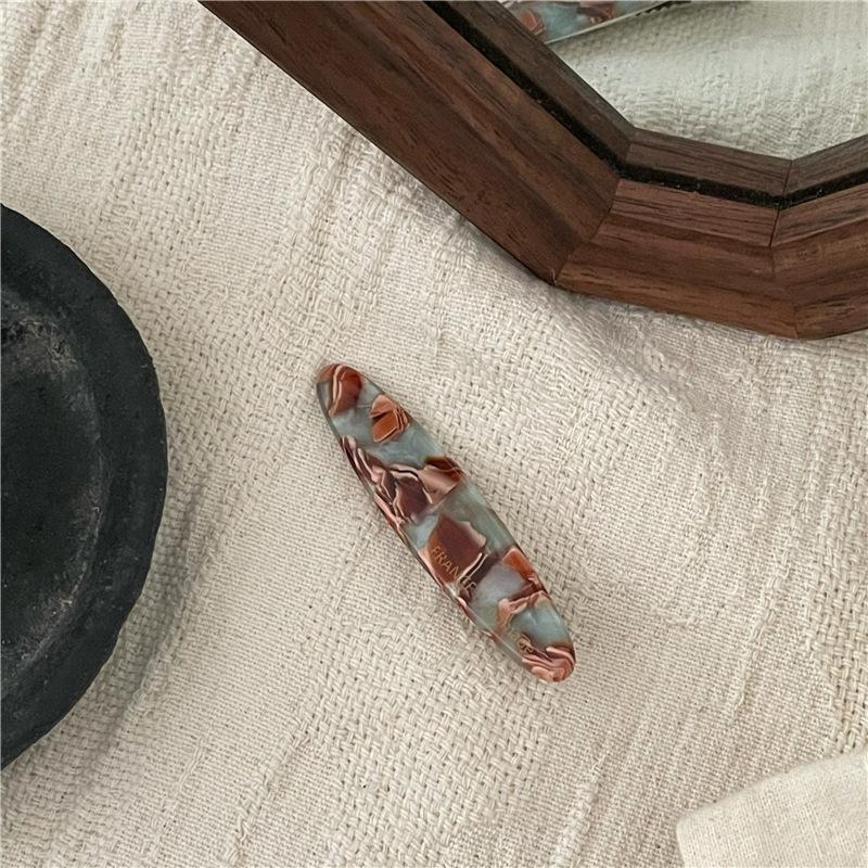 1PC Acetate Hair Side Clip Oval Geometric Bangs Hairpin Women Girls Simple Elegant Duckbill Clip Barrettes Hair Styling Accessories