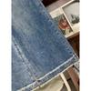 DIMANAF 2025 Plus Size Autumn Basic Elastic Jeans Wear out Pants Women Loose Denim Trousers Big Casual Blue  Pants 6XL