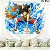 One Piece Monkey D Luffy Wall Tapestry Aesthetic Wall Hanging Printed Fabric Blanket Decorative Tapestries For Bedroom Living Room Home Decor