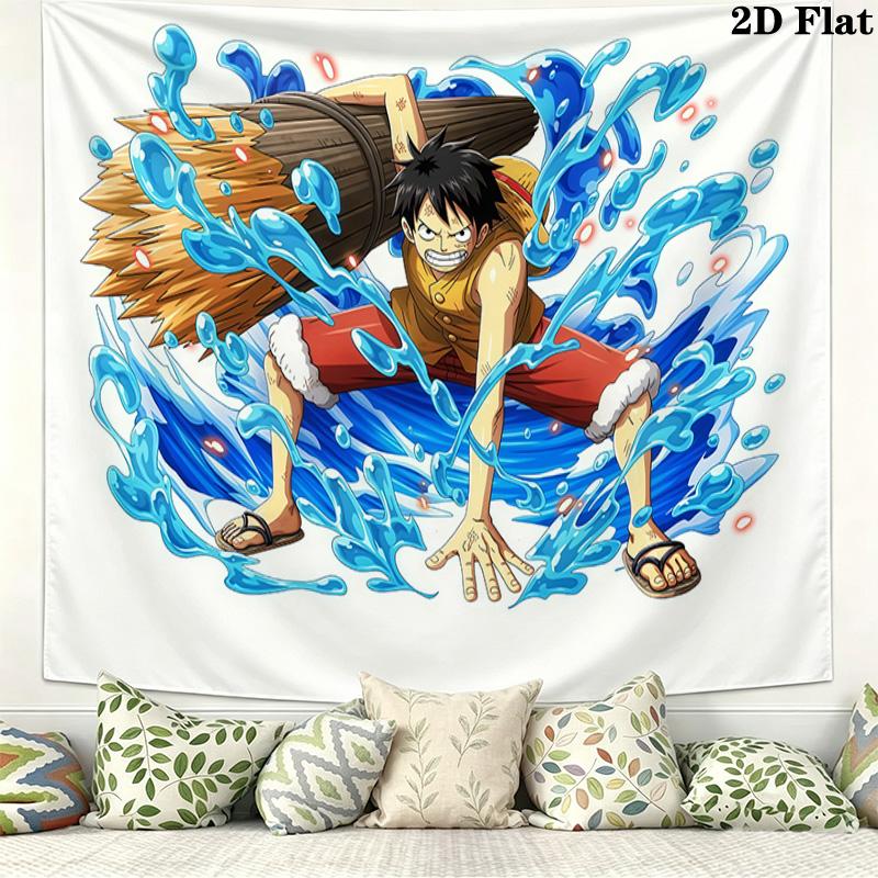 One Piece Monkey D Luffy Wall Tapestry Aesthetic Wall Hanging Printed Fabric Blanket Decorative Tapestries For Bedroom Living Room Home Decor