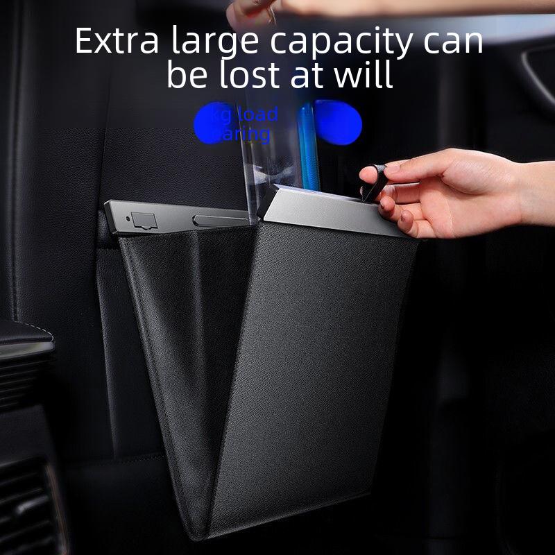 Large Capacity Foldable Waterproof Car Trash Can with Hook