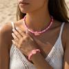Bohemianische Muschel Choker Halskette für Damen Mode Sommer Süße Blume Anhänger Handgewebtes Seil Halskette Schmuck Accessoire