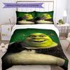 3dílná sada povlečení Shrek Uzavírání na zip Obsahuje 1 povlak na přikrývku a 2 povlaky na polštář, Měkké a pohodlné pro všechna roční období.