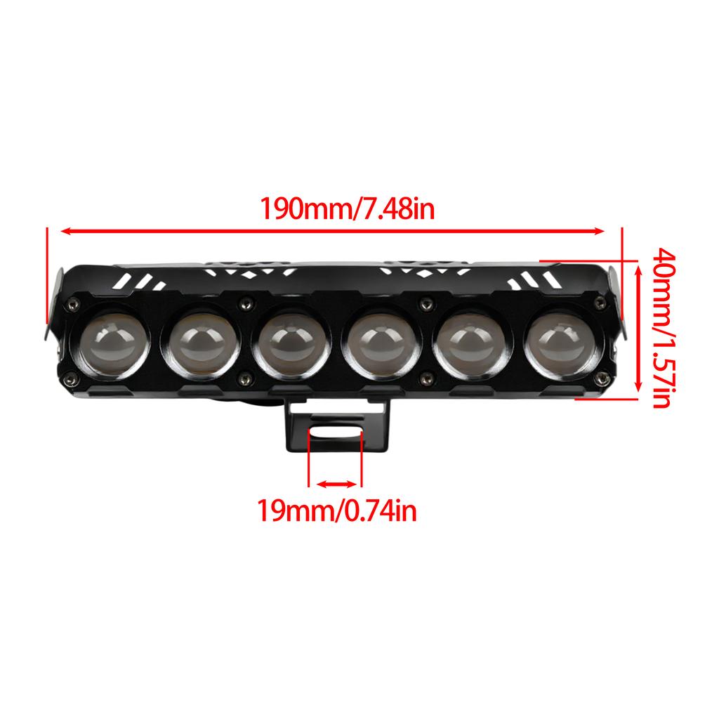 6 LED Motorcycle LED Headlight Spotlight Dual Color Fog Lamps DRL for Car Trucks SUV UTV Scooter DirtBike Driving Light Modified