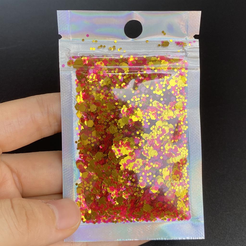Bulk Metallic Polyester Glitter Loose Chunky Glitter Mix