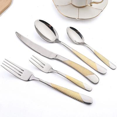 30pcs Tableware Set Stainless Steel Dinnerware Sets Knife Fork Spoon Flatware Western Cutlery Set Knife Fork Spoon Tea Spoon