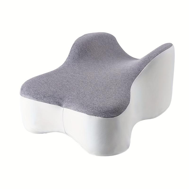 

Large Gray Knee Pillow for Side Sleepers Leg Support Pregnancy-Friendly Bed Cushion Breathable Cooling Cover Hand Washable