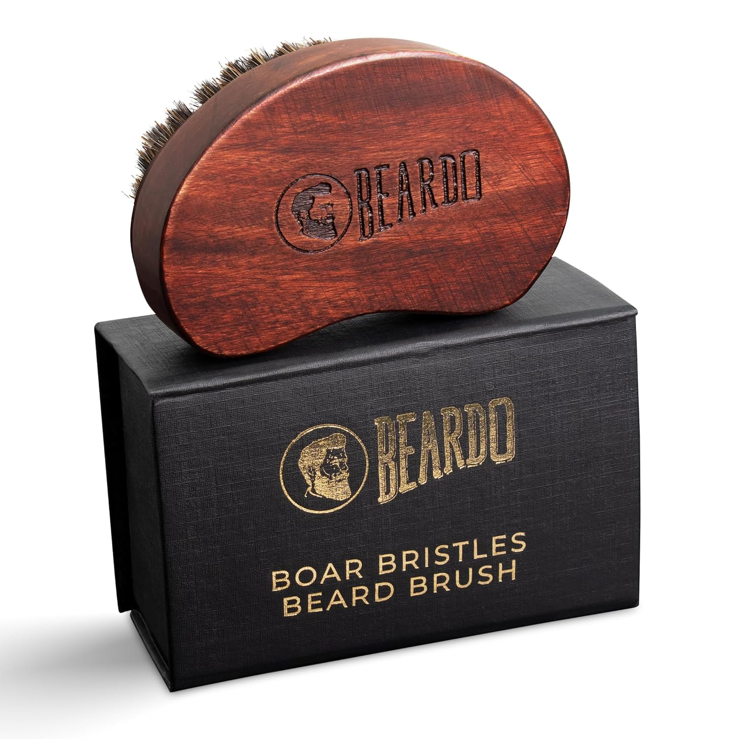 

Beardo 100% Boar Bristle Beard Brush for Men | Wooden Grooming Tool | Travel-Friendly Ergonomic Design | Detangles & Styles Beard