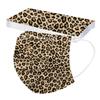 50PCS Adult Three-Layer Disposable Dust-Proof Protective Leopard Print Mask