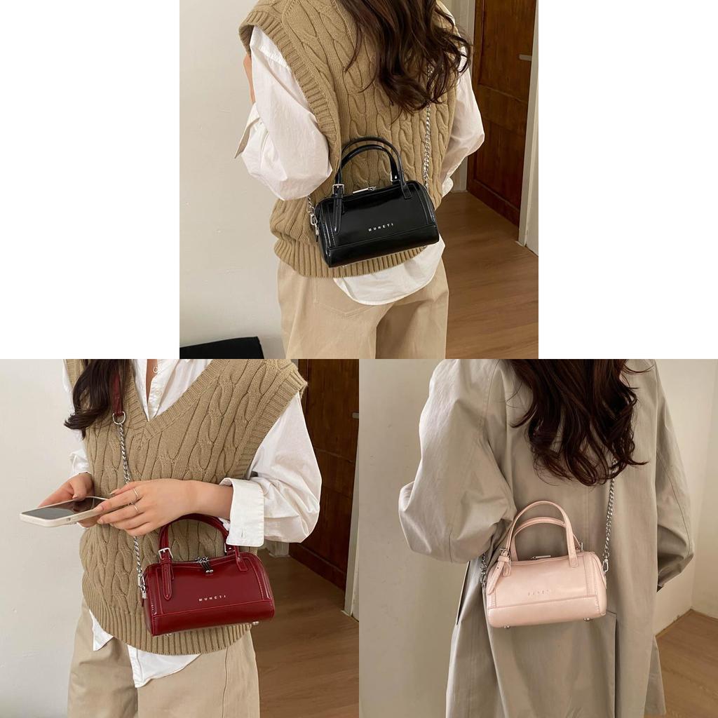 Fashionable Synthetic Leather Purse With Zipper Closure For Urban Style