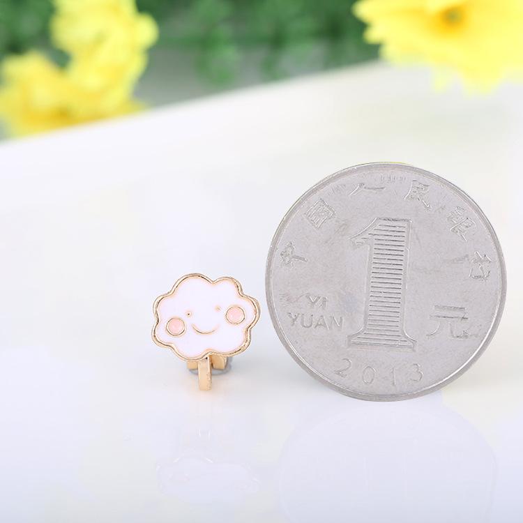 Cute Smiley Face Without Ear Piercings Ear Clips Accessories Female Cloud