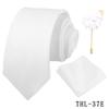Men's Wine Red Striped Tie, Pocket Square & Brooch Set for Weddings & Banquets