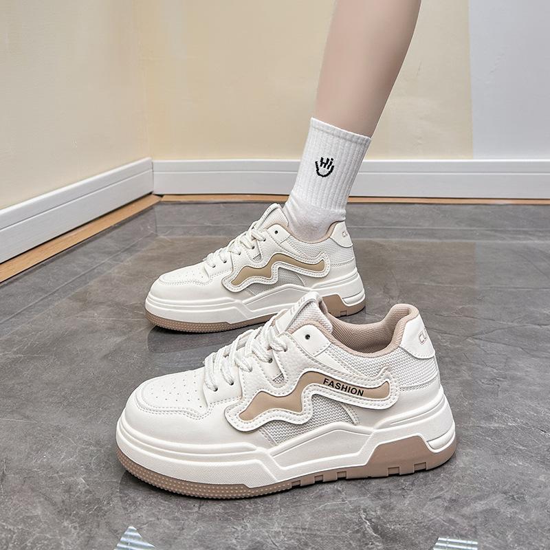 White Shoes for Women  New Spring Students Korean Style Versatile Casual Ins Trendy Platform Fashion Sneakers Kt2618