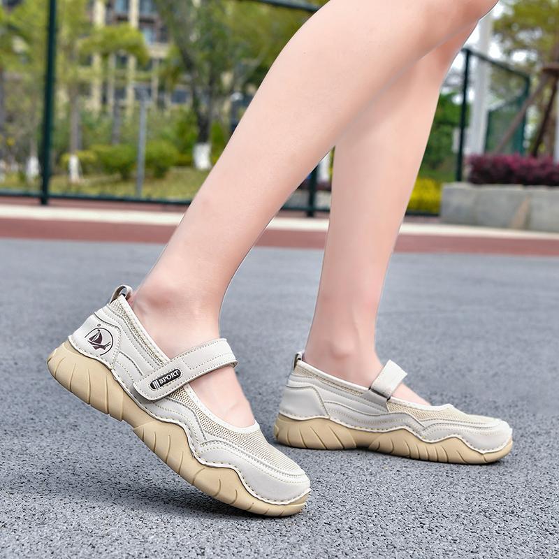Women's Sandals Large Size Mother Breathable Flat-heeled Casual Shoes Summer Loafers