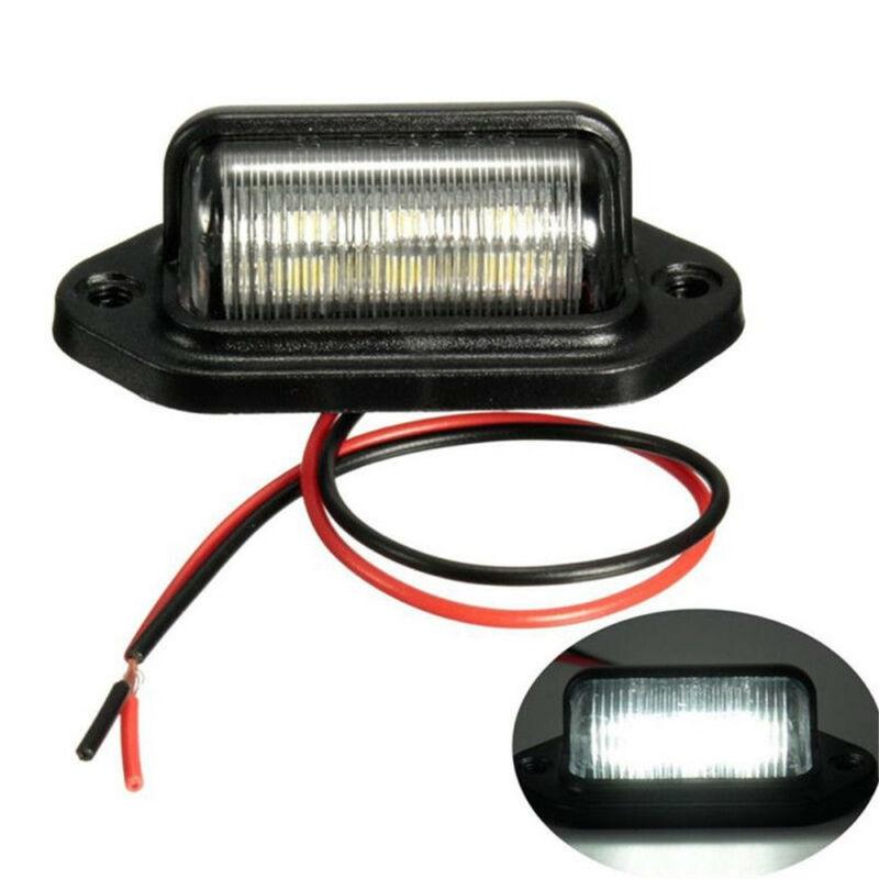 Truck License Plate Lights Trailer Lamps 6-LED Bulb Accessories Parts 12V