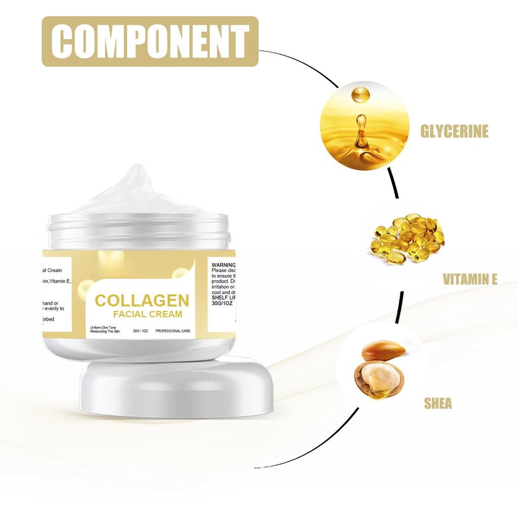 Collagen Fading Fine-lines Cream Brightening, Tenderness, Hydrating, Moisturizing and Moisturizing Facial Skin