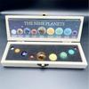Nine Planets Of The Solar System Ornaments, Crystal Gemstone  Specimens, Round Desktop Planet Ornaments.