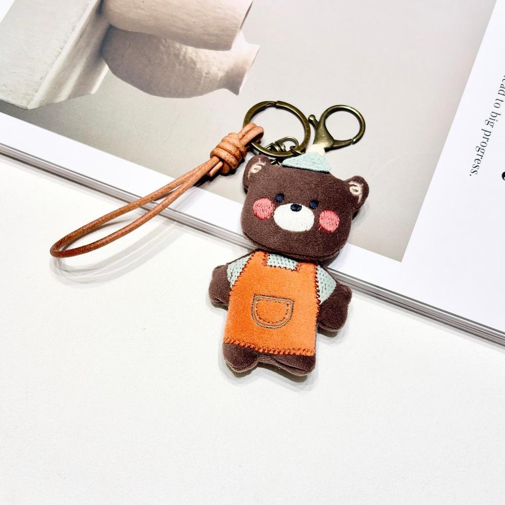 Handmade Korean Fabric Cartoon Animal Keychain Pendant