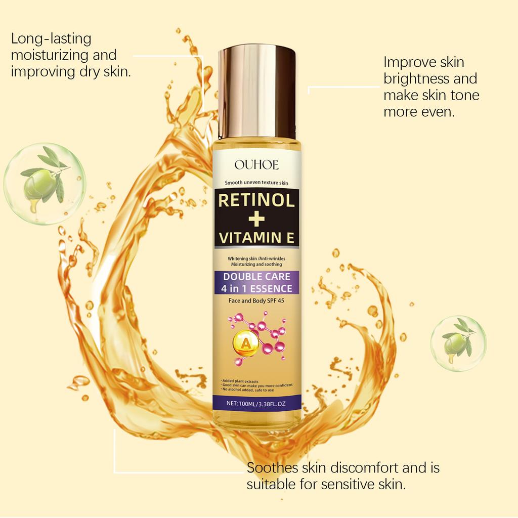 Retinol Essence Remove Fine Lines Pore Shrinking Brightening Moisturizing Repair Pigment Lifting Firming Glowing Vitamin E Serum