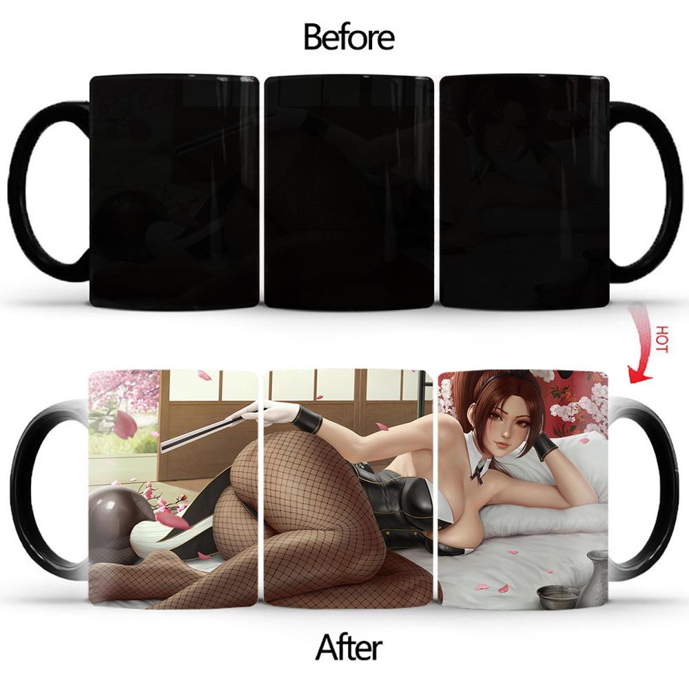 Creative Sexy Ass Magic Mug BSKT-071 Sublimation Tumblers Coffee Cup Ceramic Mugs Cups Color Change Cup Personalized Gifts Anime