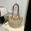 Large Capacity Woven Bag Women's New Fashion Commuter Beach Bag Casual Simple Retro Shoulder Bag