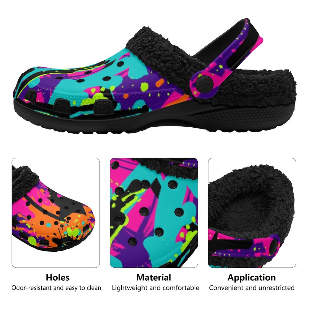 1 Paar Winter Zacht Gevoerde EVA Klompen Voor Heren Dames Knusse Instappers Warme Comfort Schoenen Lichtgewicht Binnen Buiten Gebruik