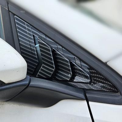Pro VW Golf 7 MK7 MK7.5 2013~2019 Přední trojúhelníkový okenní mřížka Boční roleta Kryt Obložení Samolepka Odvětrávací Uhlík Auto