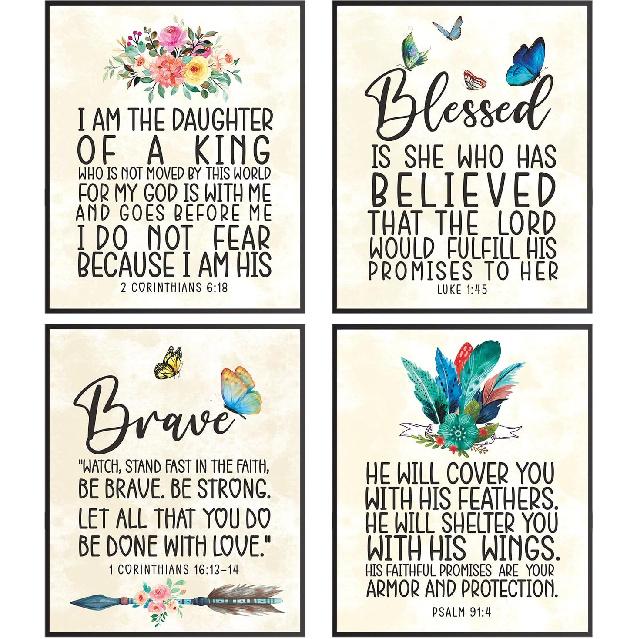 Positive Quotes Bible Verse Wall Art Print, Scripture Wall Decor, Religious Wall Decor, Christian Wall Art For Women Bedroom, Christian Poster