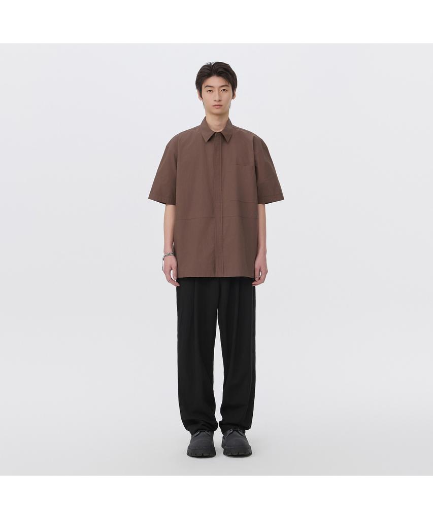 Keoseuuteommellou Black Wide Fit Tucked Pants Cwpam26341Bkx