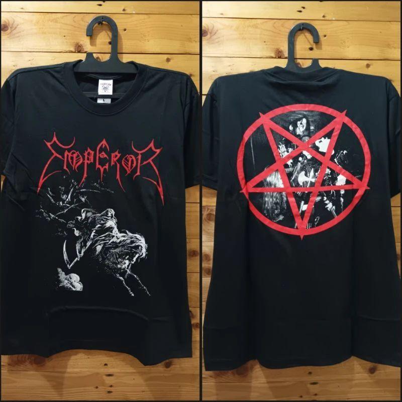 Gothic Punk Rock Tops GORGORTH Black Metal Tshirt Cotton Short Sleeves Print Casual Loose Streetwear Vintage T Shirts Unisex