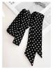 Korean Polka Dot Silk Scarf Tie: Versatile Hair Tie, Belt, Bag Strap