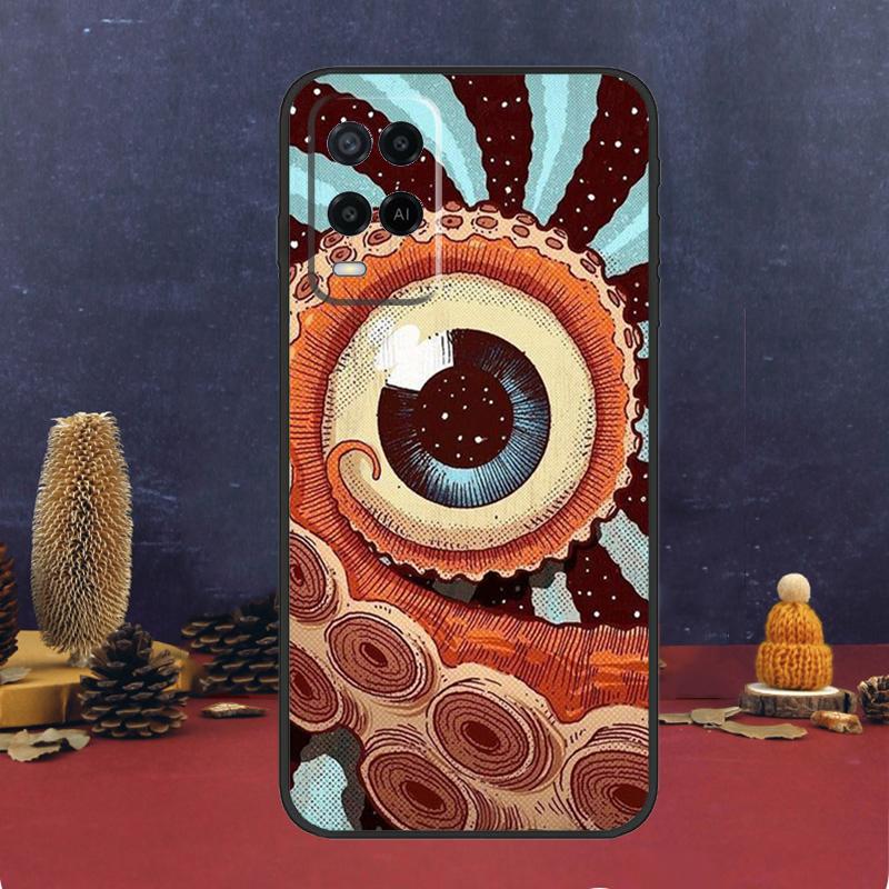 Eye Illustration Case For Oppo A94 A74 A54 A15 A17 A57 A6 A5 Pro A16 A76 A96 A40 A60 A80 A18 A38 A58 A78 A98