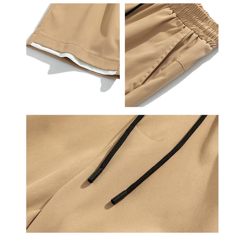 ROMON Men's Summer Ice Silk Casual 3/4 Cargo Shorts