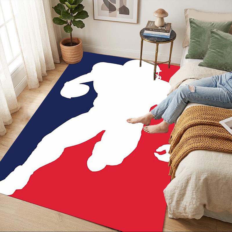 Football Player Living Room Nonslip Area Rug Soft Carpet For Bedroom Game Playroom Sofa Office Home Decor Doormat Christmas Gift C10254