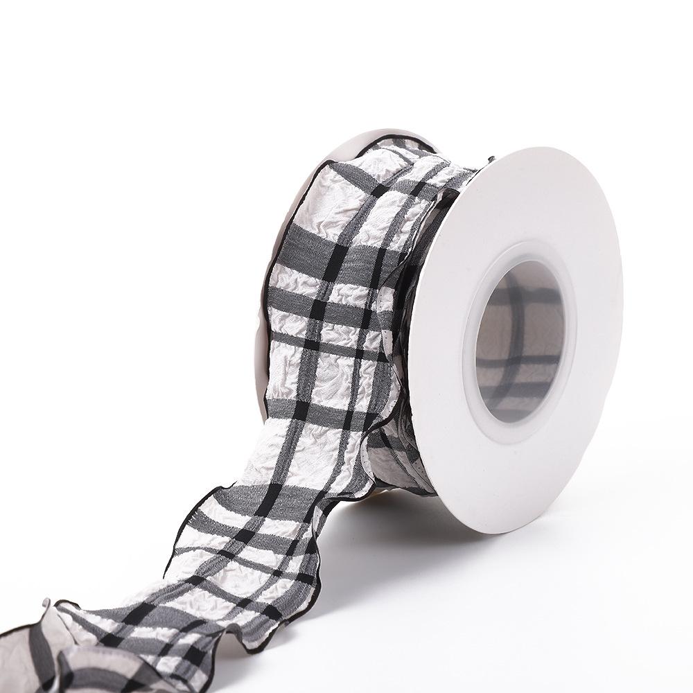 Colorful Puff Plaid Ribbon for Birthday Cake Boxes, Ins Style